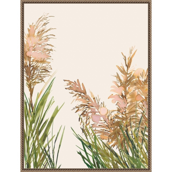 Floral Fields of Gold Framed Canvas Art Print
