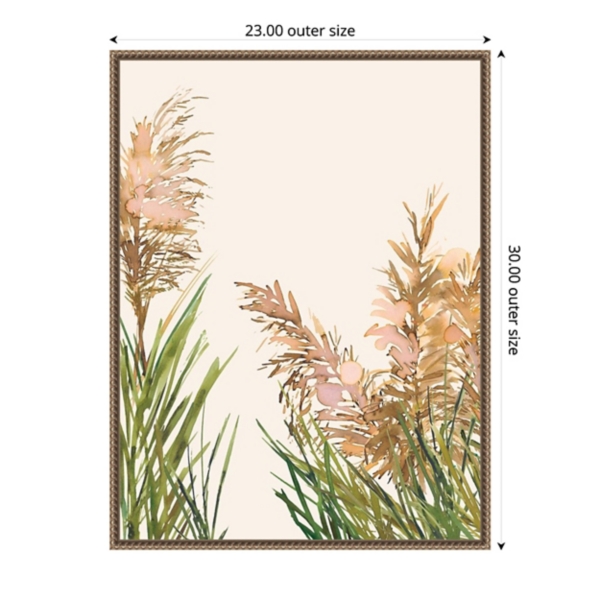 Floral Fields of Gold Framed Canvas Art Print