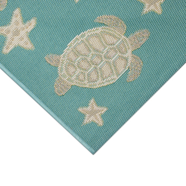 Turtles and Starfish Indoor/Outdoor Runner, 1x4