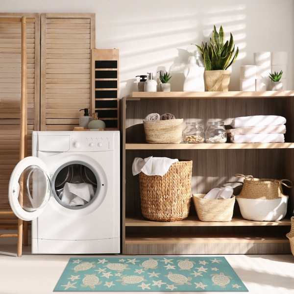 Turtles and Starfish Indoor/Outdoor Runner, 1x4