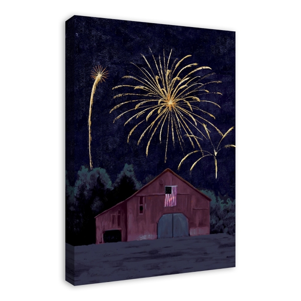 Patriotic Barnscape Canvas Art Print