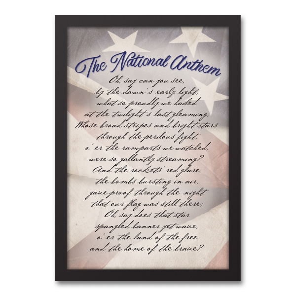 The National Anthem Framed Canvas Art Print