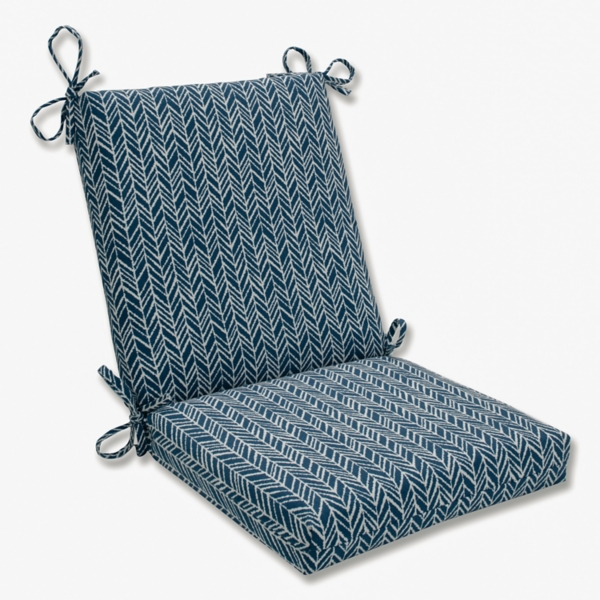 Blue Herringbone Outdoor Chair Cushion Kirklands Home