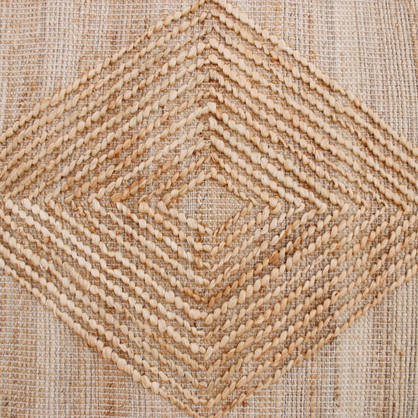 Natural Jute Diamond Modern Woven Area Rug, 5x8