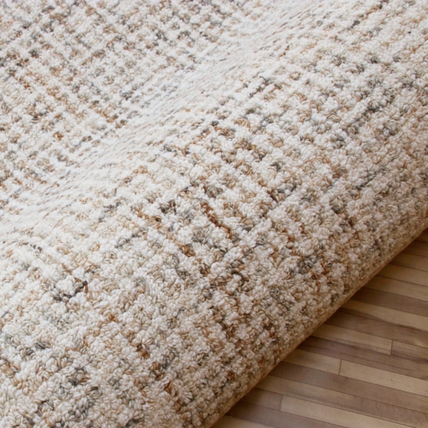 Rust & Beige Geometric Wool Area Rug