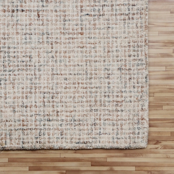 Rust & Beige Geometric Wool Area Rug