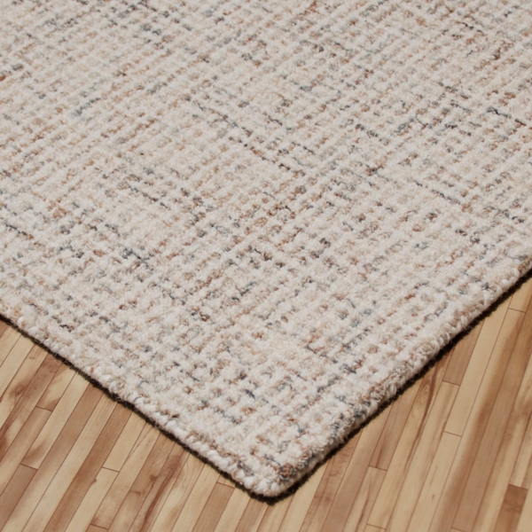 Rust & Beige Geometric Wool Area Rug