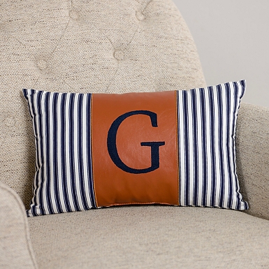 Monogrammed lumbar pillow best sale