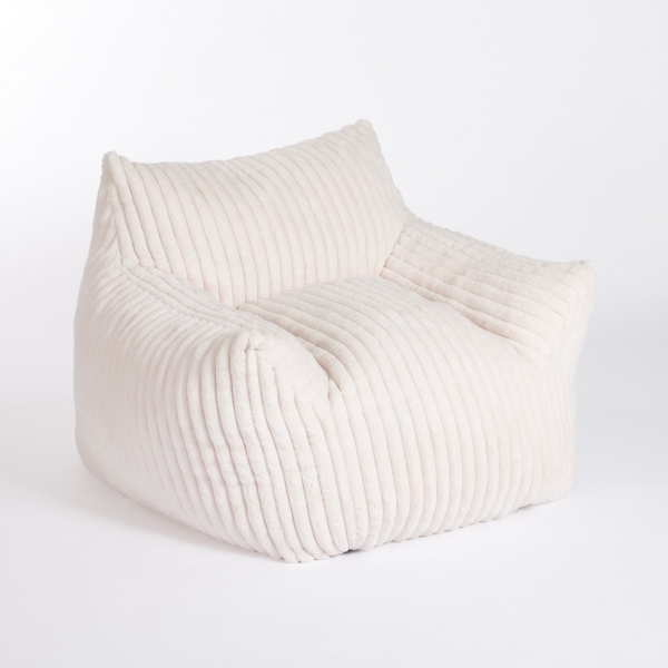 Cream Comfy Foam Lounge Chair