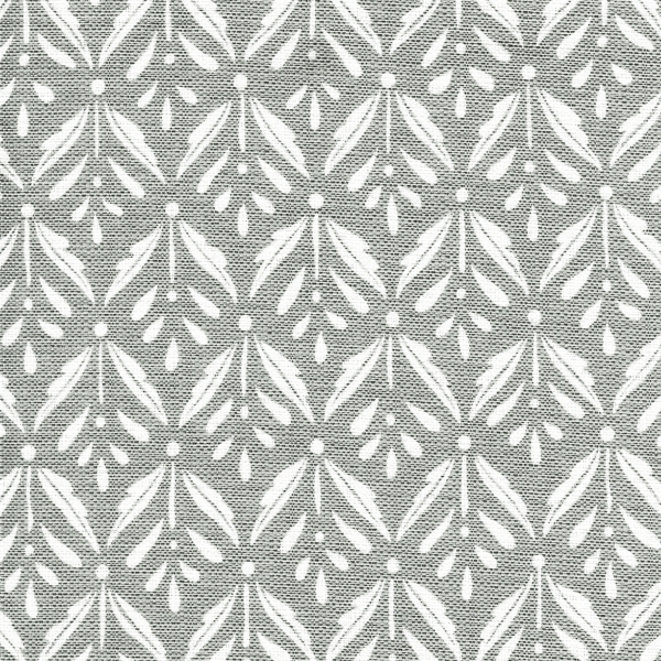 Gray Floral Upholstered Counter Stool