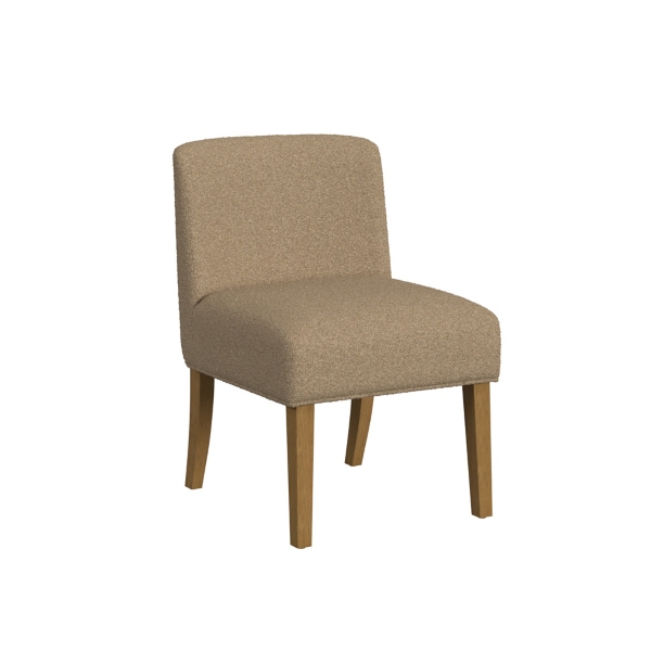 Brown Boucle Upholstered Dining Chair