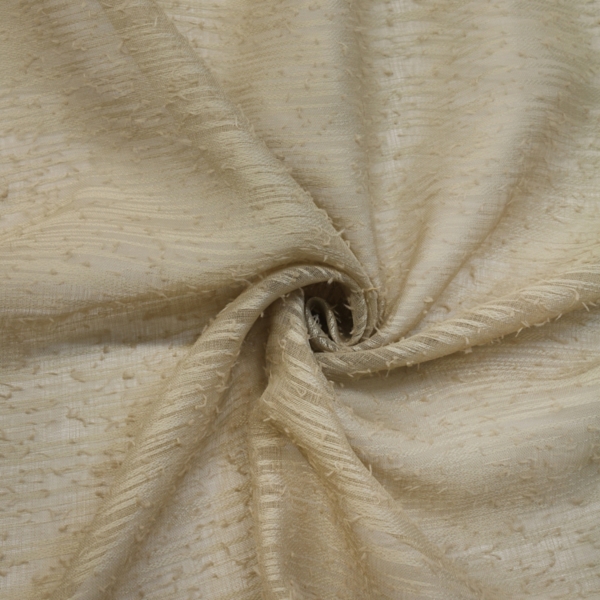 Tan Boucle Sheer Single Curtain Panel, 63 in.