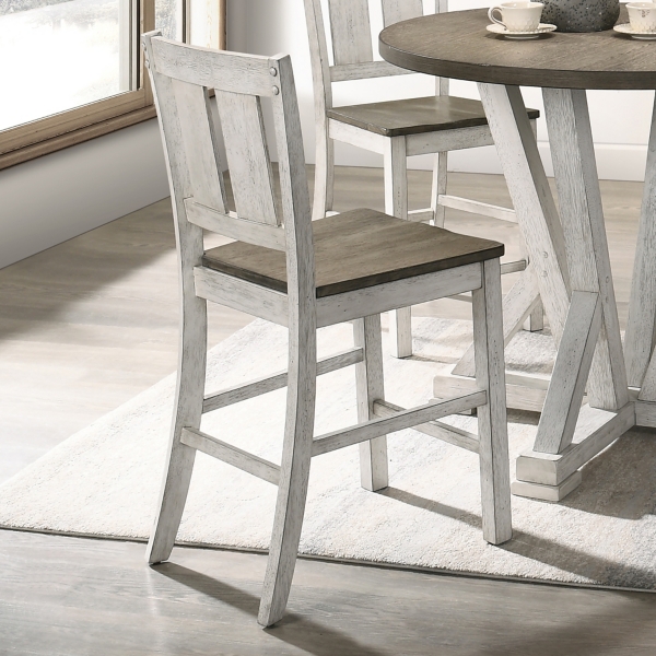Antique White & Ash Brown 2-pc. Counter Stool Set