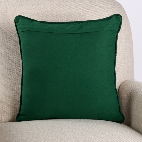 Green Embroidered Christmas Tree Pillow