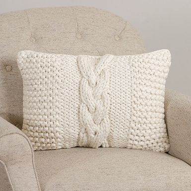 Large cable knit pillows best sale