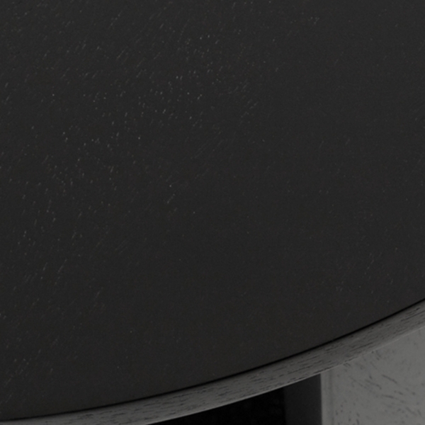 Black Wood Round Ford Accent Table