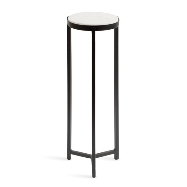 Black Angular Marble Accent Table