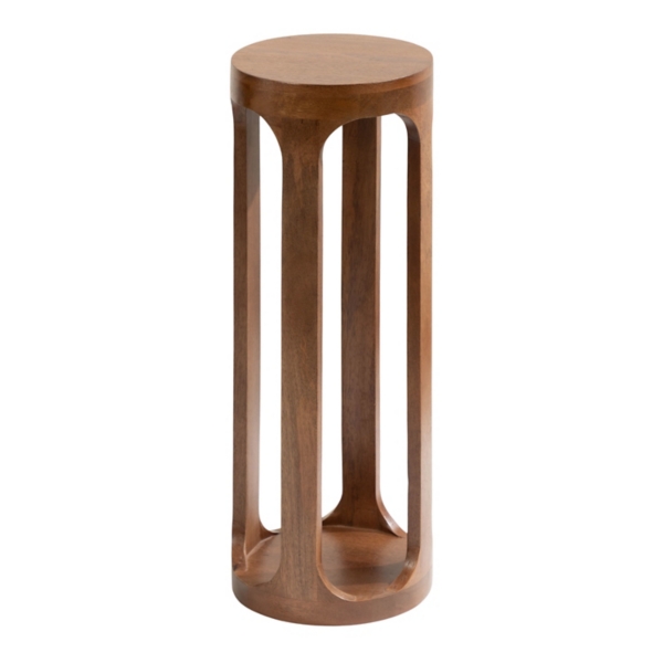 Walnut Round Wood Devon Accent Table | Kirklands Home