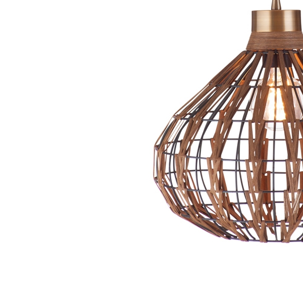 Rattan Pepper Moon Pendant Light