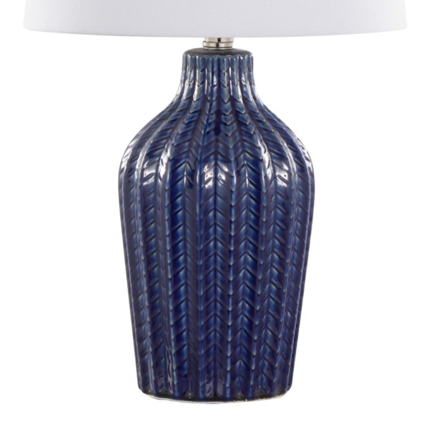 Navy Rockwell Table Lamps, Set of 2