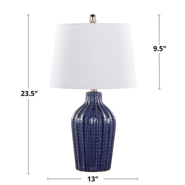 Navy Rockwell Table Lamps, Set of 2