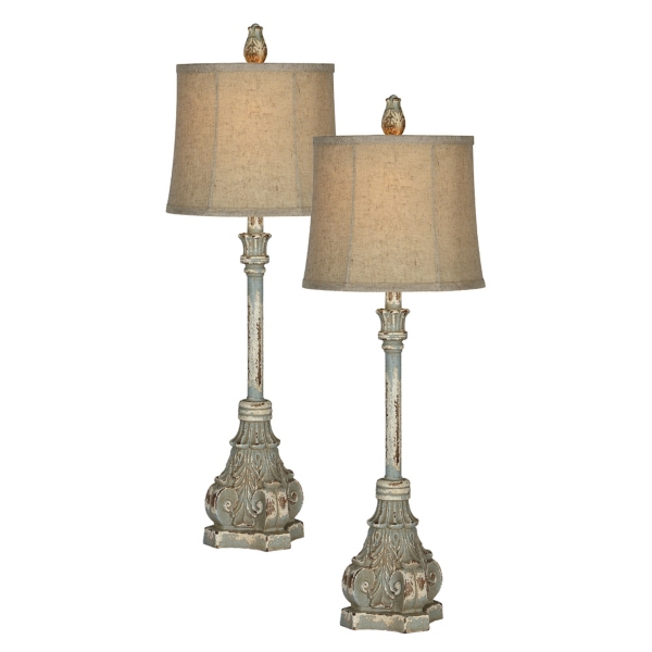 Blue Column Base Buffet Lamps, Set of 2 Kirklands Home