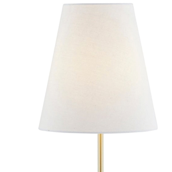 Gold & Travertine Goodwin Buffet Lamps, Set of 2