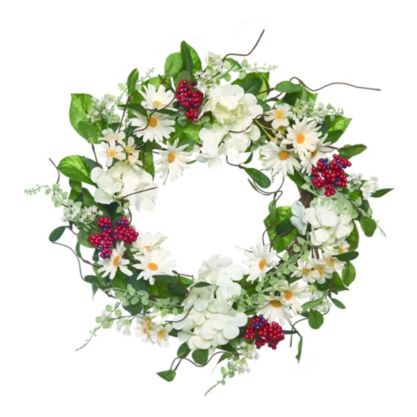 Multicolor Spring Daisy and Berry Wreath Kirklands Home