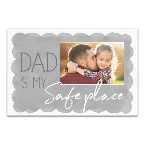 Personalized Dad is My Safe Place Canvas Art Print