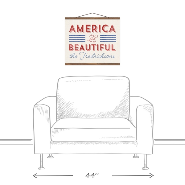 America the Beautiful Personalized Hanging Canvas