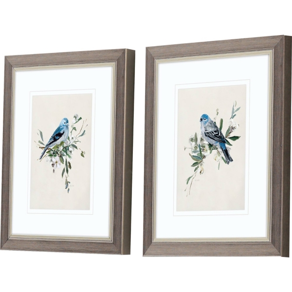 Happy Bluebirds Framed Art Prints, Set of 2