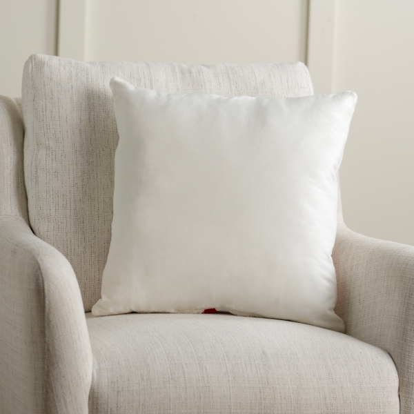 Bulldog with Santa Hat Christmas Pillow