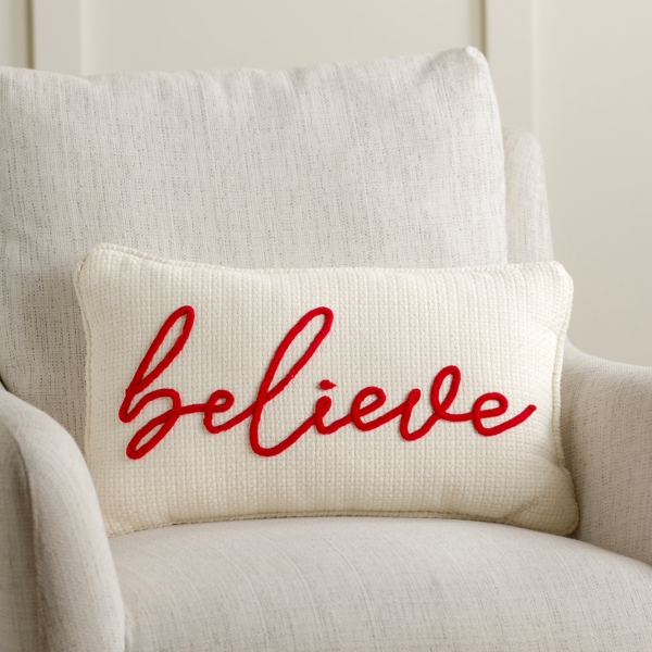 Believe christmas pillows best sale