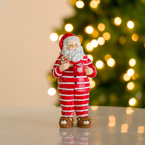 Holly Santa in Pajamas Decoration