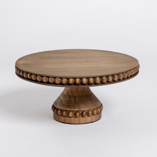 Popular Mudpie wood beaded cake stand