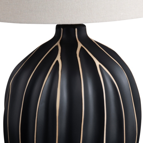 Black Ridge Ceramic Table Lamp
