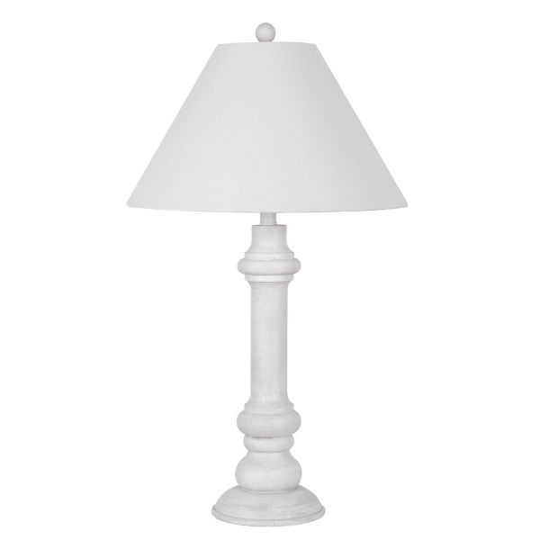 White Coastal Ariel Table Lamps, Set of 2