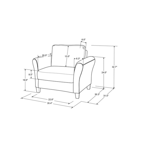 Light Brown Walter Accent Chair