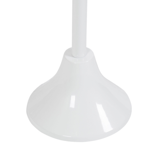 Round White Metal Layla Accent Table