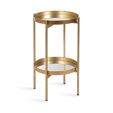 Gold Metal Flower Accent Table