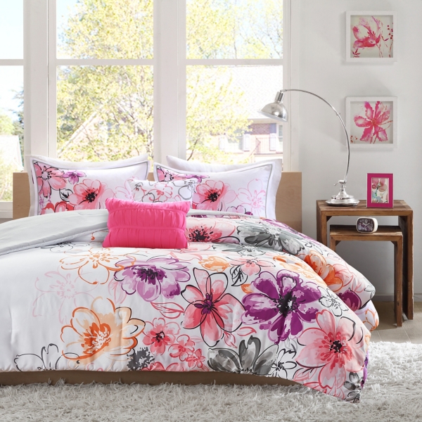Ashley Floral Twin XL 4-pc. Comforter Set