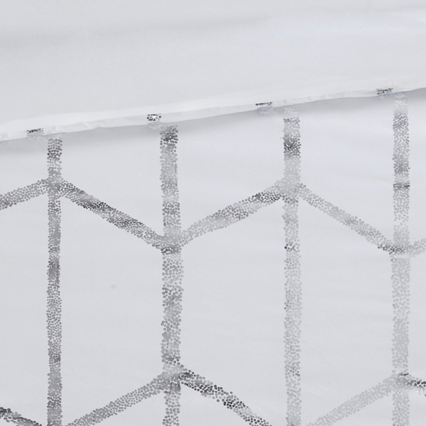 White Metallic 5-pc. Full/Queen Comforter Set