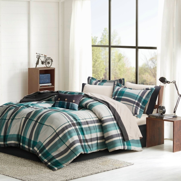 Roger Plaid 7-pc. Twin Comforter Set