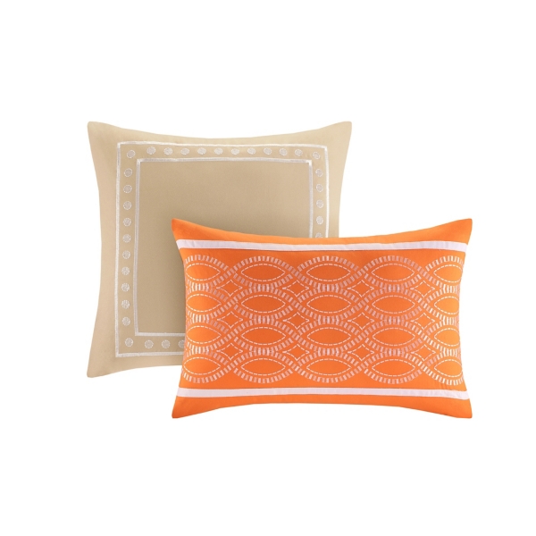 Orange Damask 5-pc. Full/Queen Comforter Set