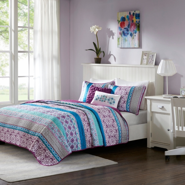 Adley Reversible Full/Queen 5-pc. Quilt Set