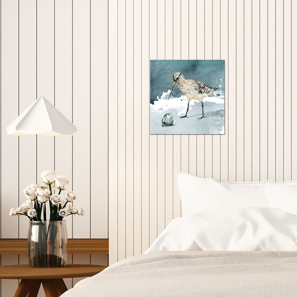 Delray Sandpiper Canvas Art Print
