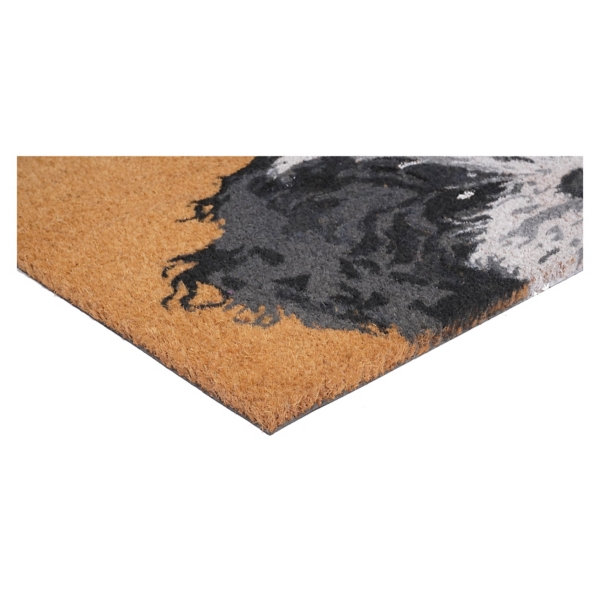 Black and White Shih Tzu Hello Doormat