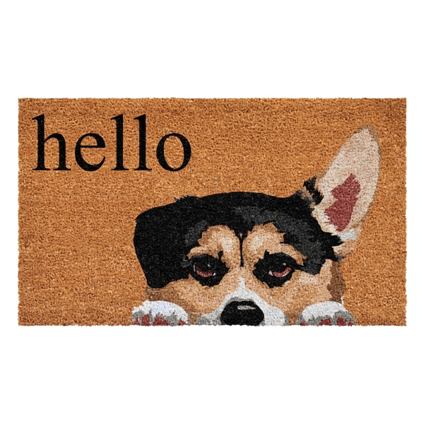 Pembroke Welsh Corgi Hello Doormat Kirklands Home
