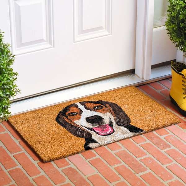 Brown & White Beagle Doormat