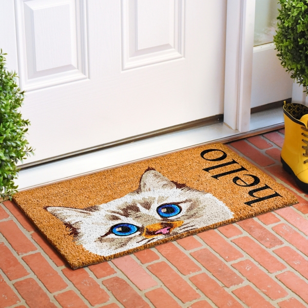 Birman Cat Hello Doormat